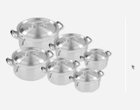 Cooking pot set, 6 pcs