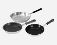 Professional fry pan, grip handle